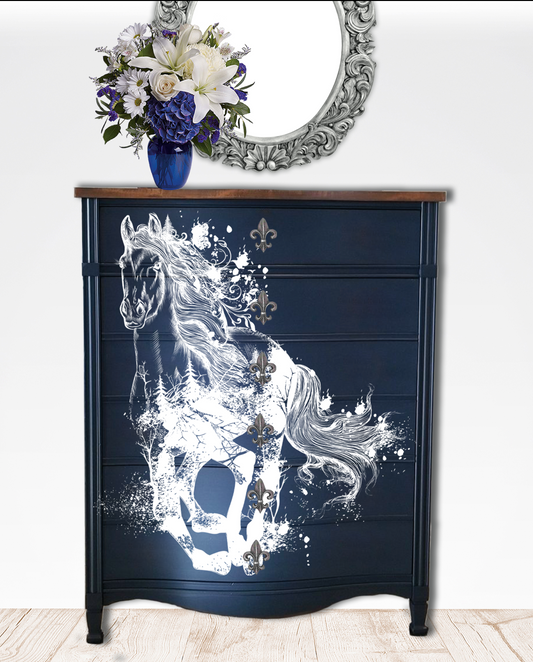 Hokus Pokus Image Transfer | Majestic Horse White