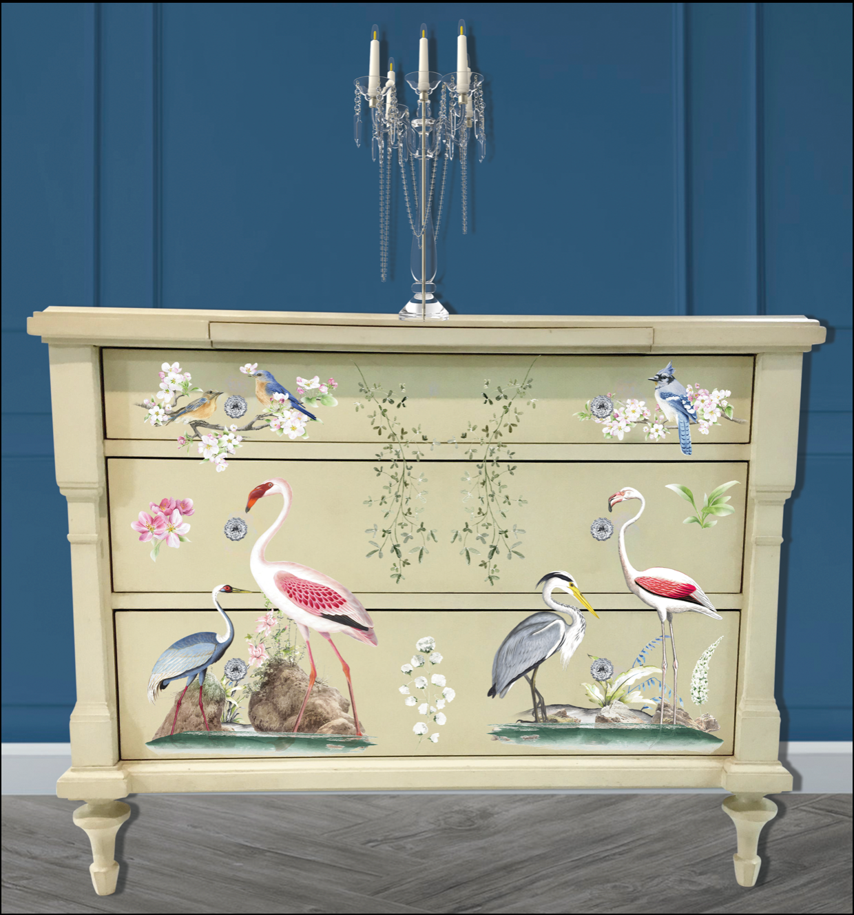 Hokus Pokus Image Transfer, Bird of Paradise | Old To new Furniture. Scarborough Ont.