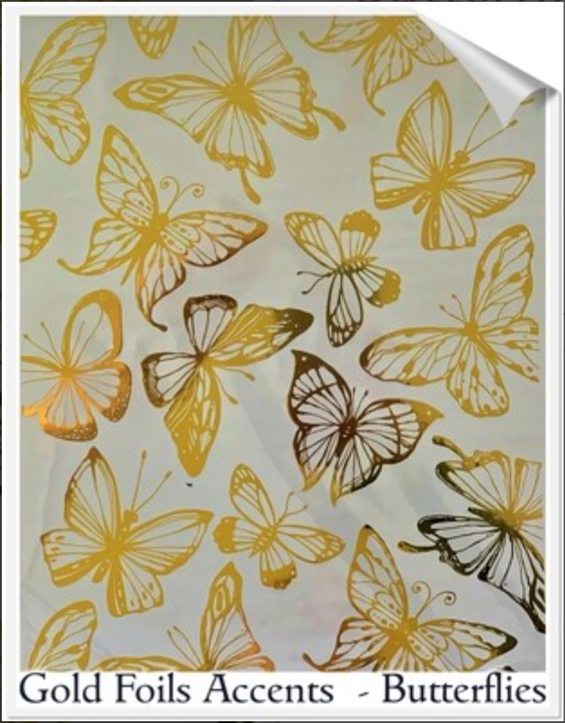 Hokus Pokus Metallic Foil Rub on Transfer | Butterflies