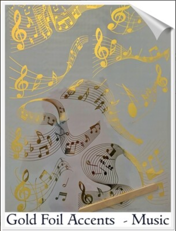 Metallic Foil Rub on Transfer | Music