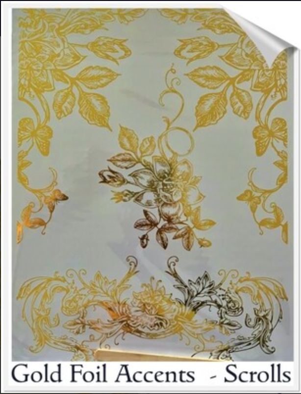 Metallic Foil Rub on Transfer | Scrolls