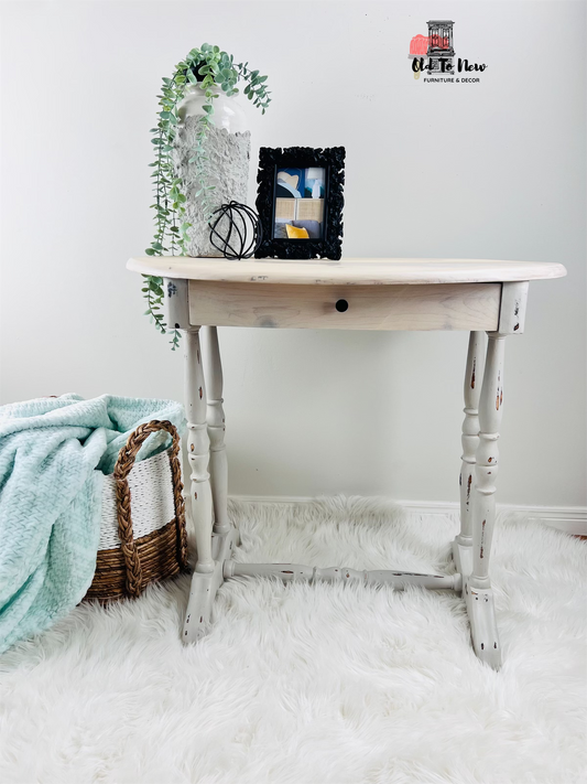 Single Drawer Antique Modern Farmhouse Accent Table Painted With Annie Sloan Chalk Paint