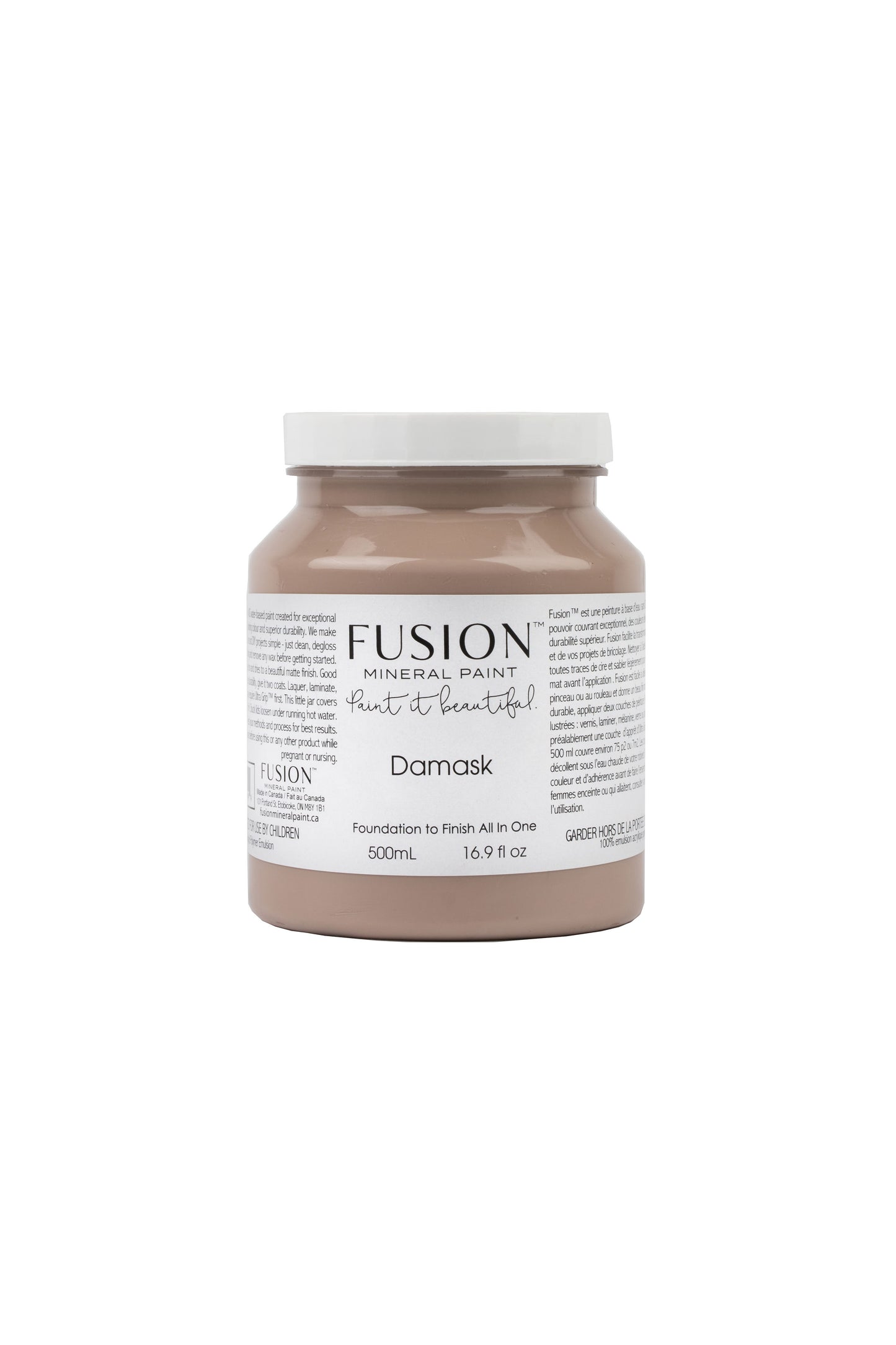 Damask Fusion Mineral Paint, Blush Pink Paint Color | 500ml Pint Size