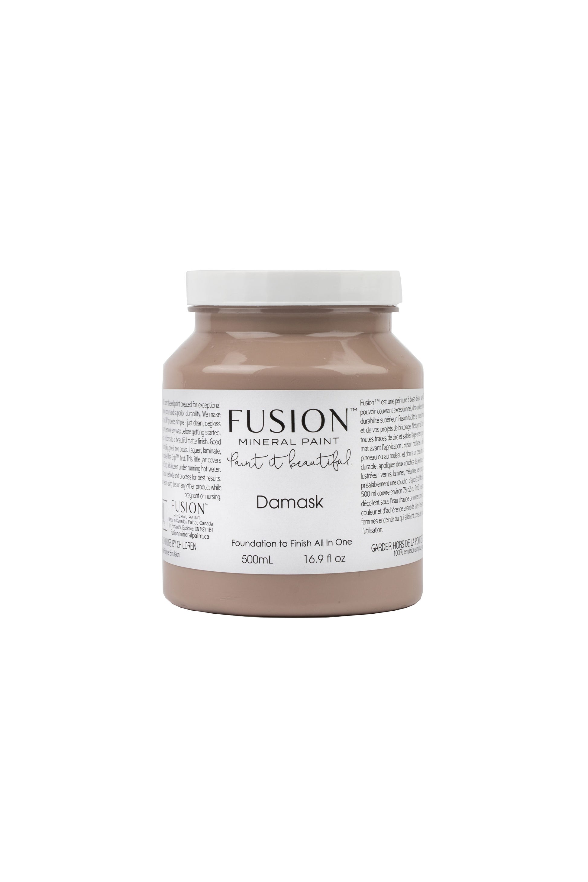 Damask Fusion Mineral Paint, Blush Pink Paint Color | 500ml Pint Size