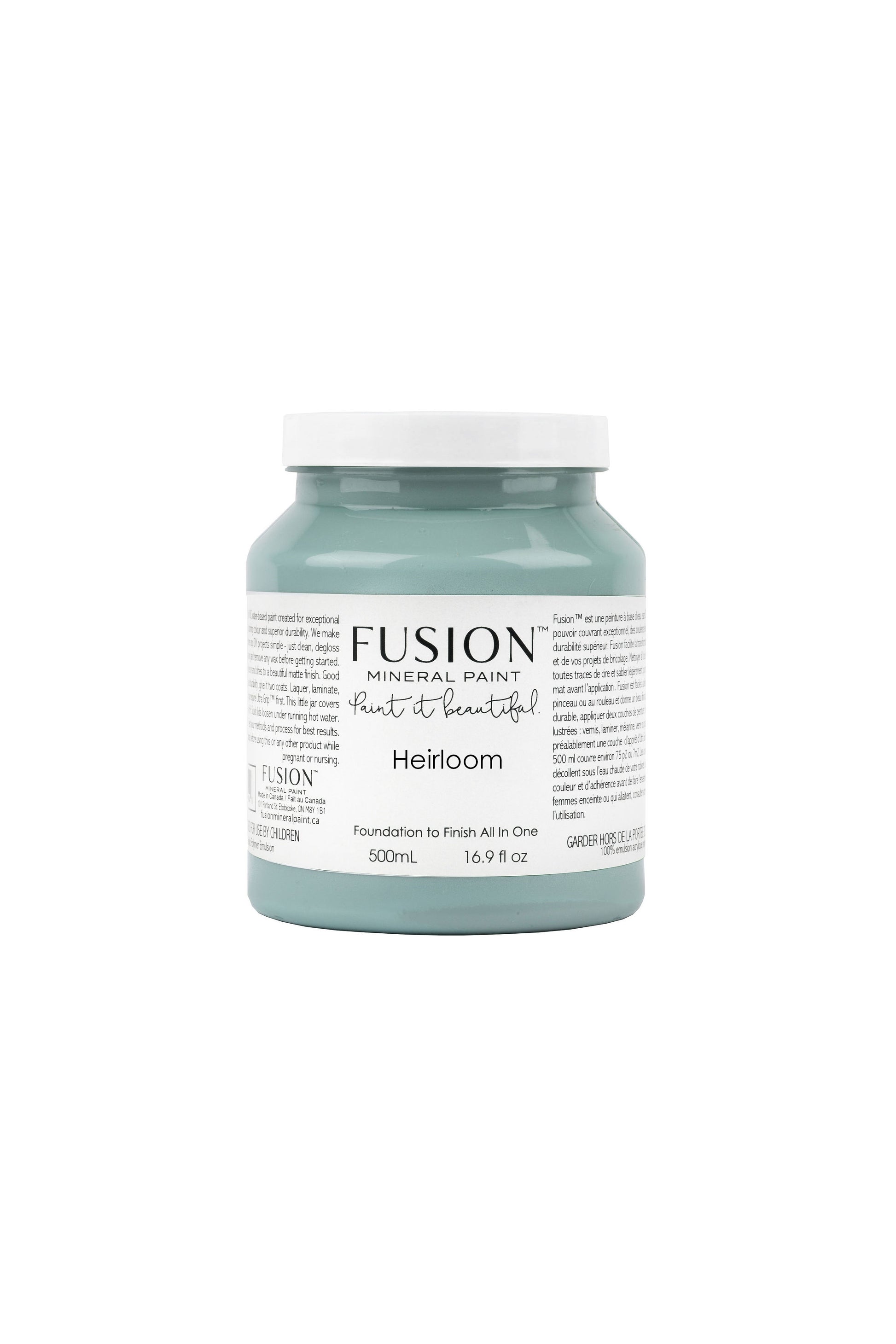 Heirloom Fusion Mineral Paint, Misty Blue Paint Color | 500ml Pint Size