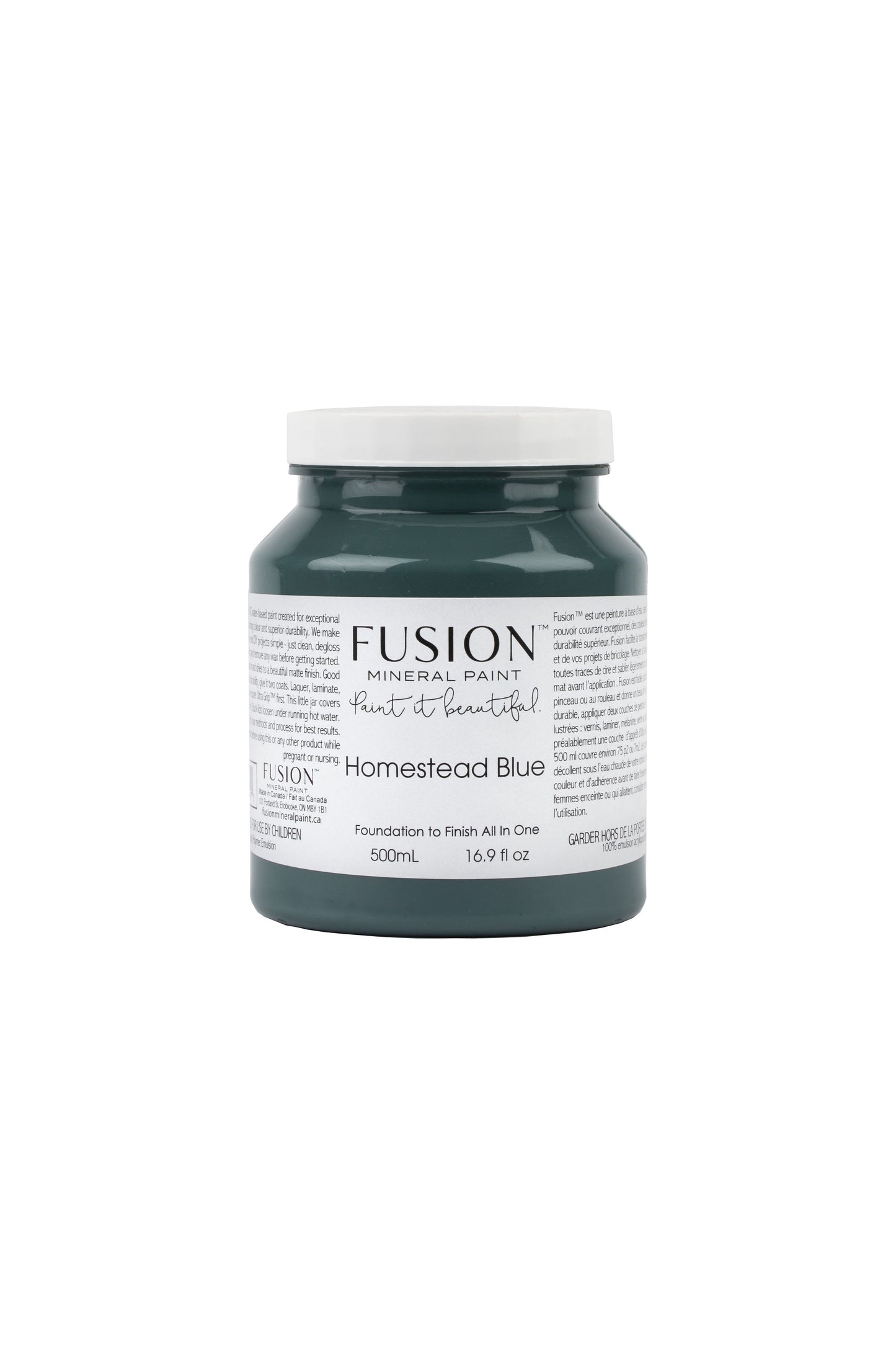 Homestead Blue Fusion Mineral Paint, Deep Blue Paint Color| 500ml Pint Size