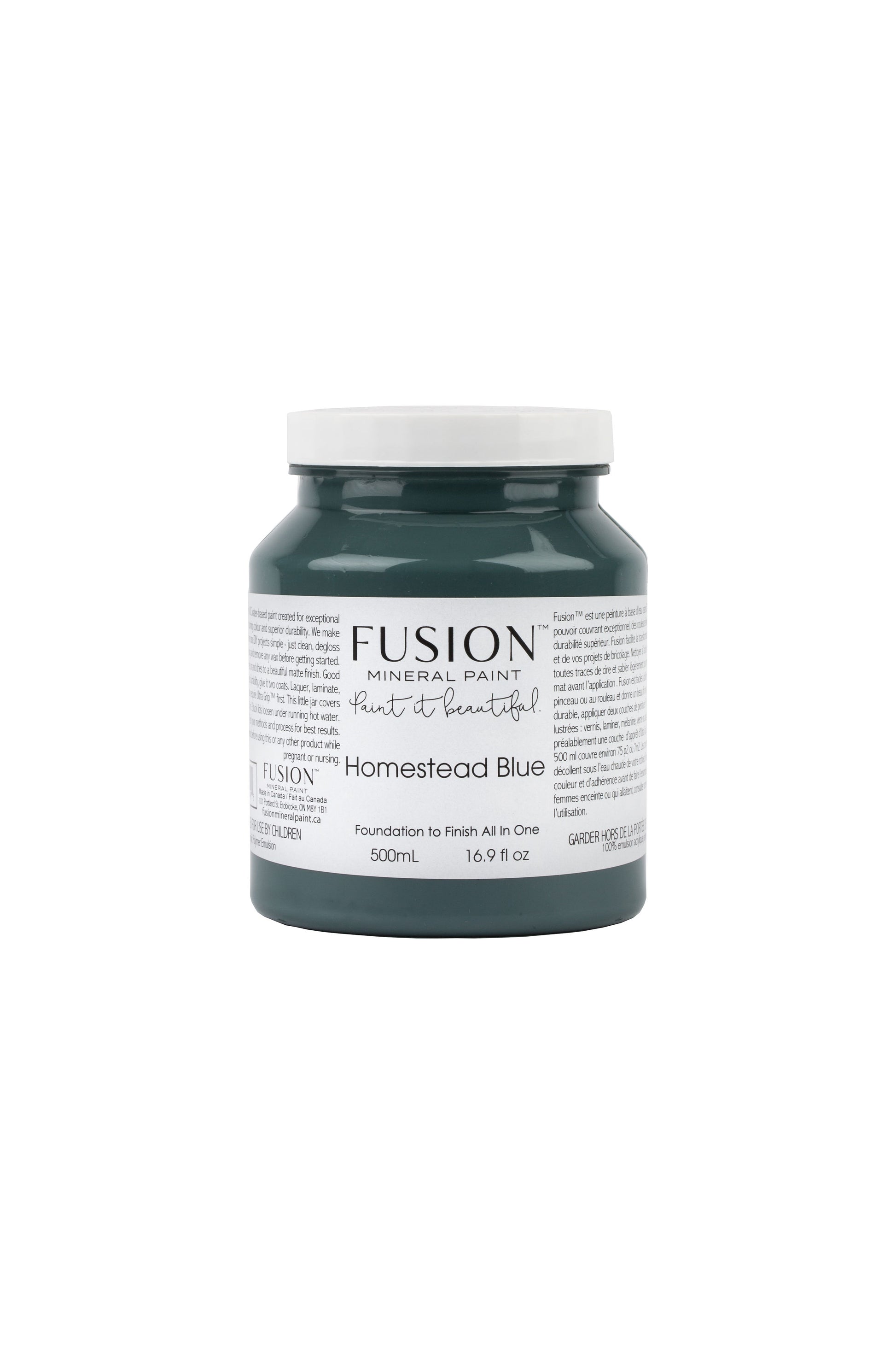 Homestead Blue Fusion Mineral Paint,  Deep Blue Paint Color| 500ml Pint Size