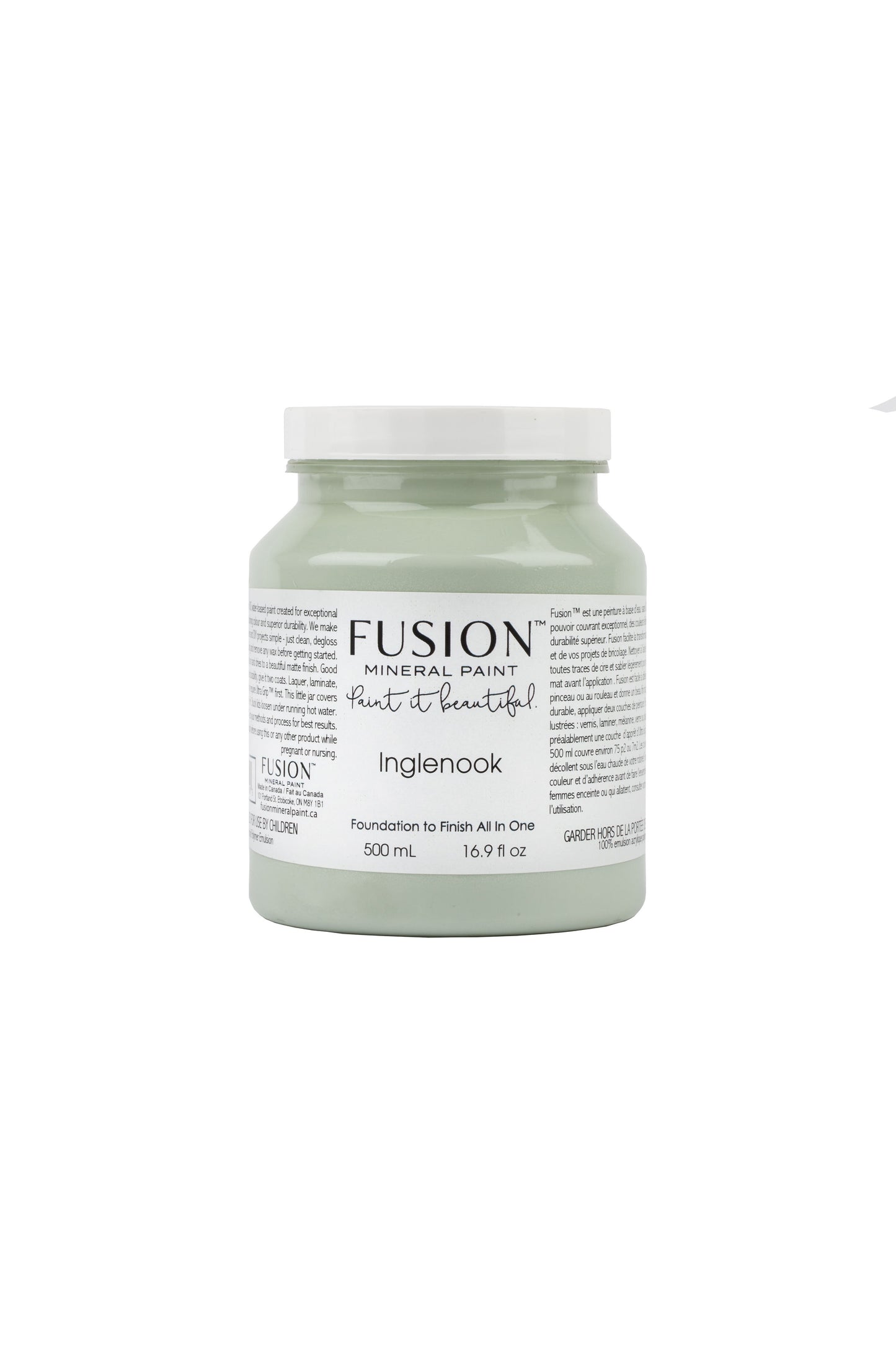 Inglenook Fusion Mineral Paint, Pale Green Paint Color| 500ml Pint Size