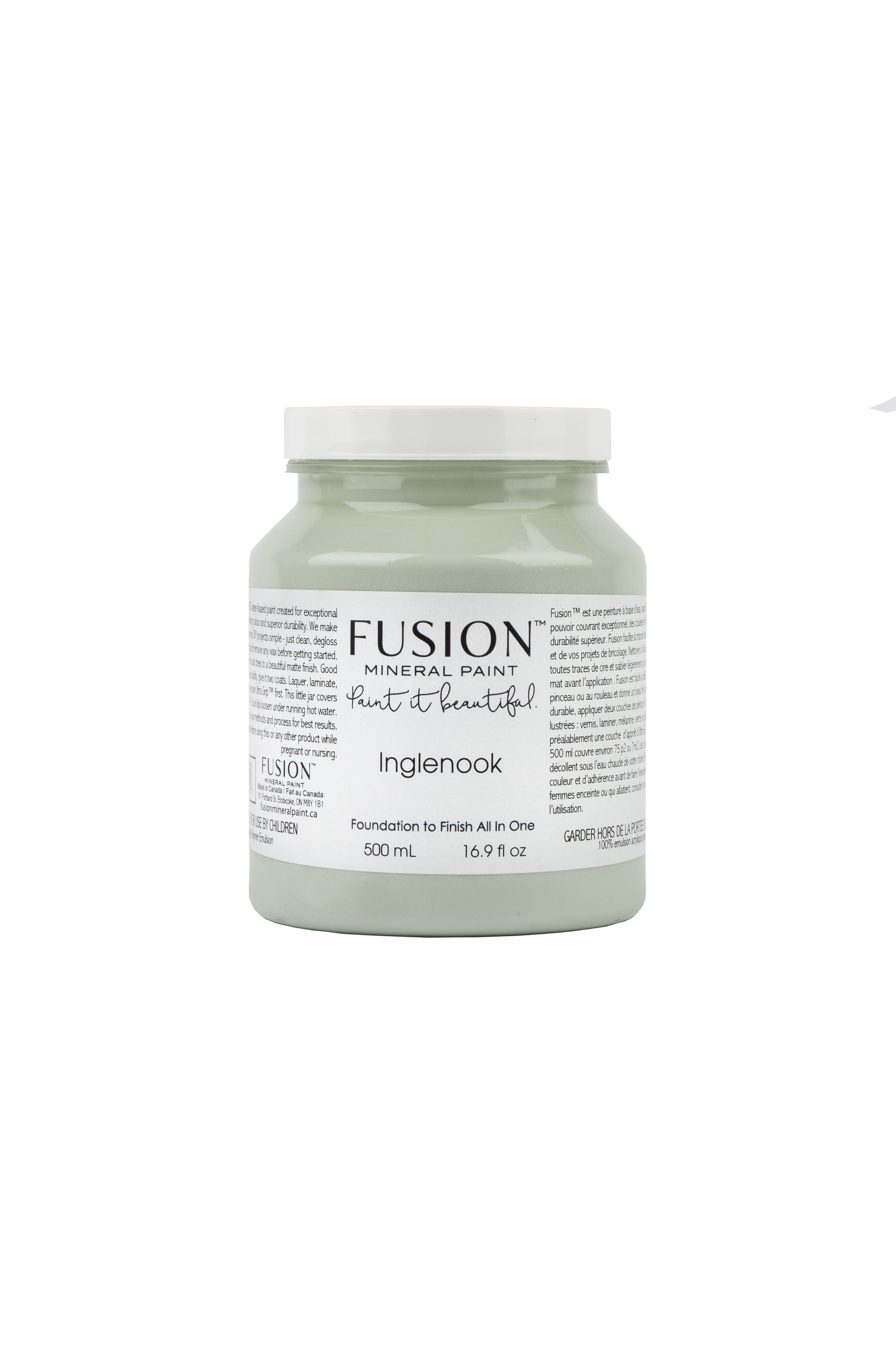 Inglenook Fusion Mineral Paint, Pale Green Paint Color| 500ml Pint Size