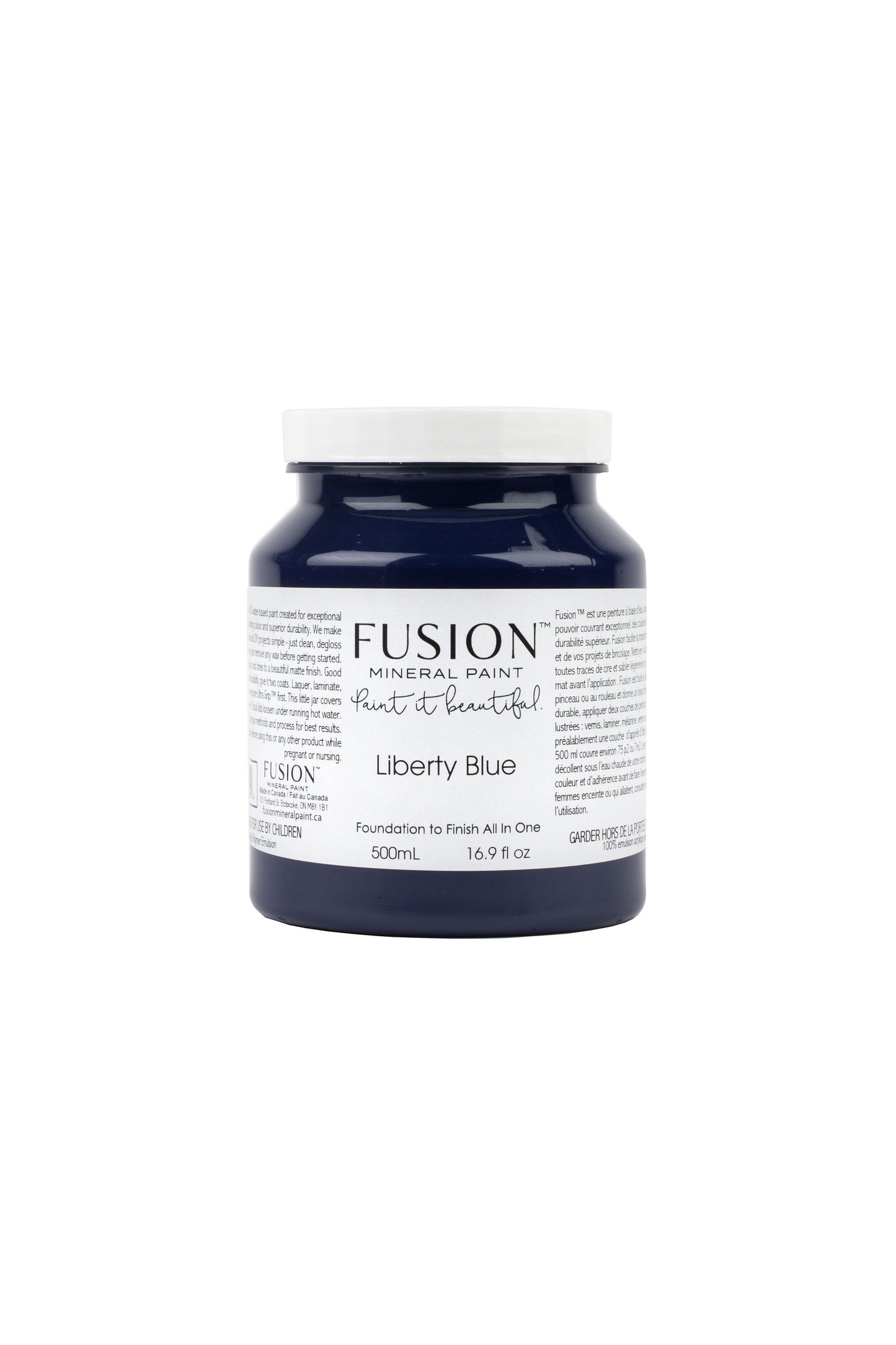 Liberty Blue Fusion Mineral Paint, Cobalt Blue Paint Color| 500ml Pint Size