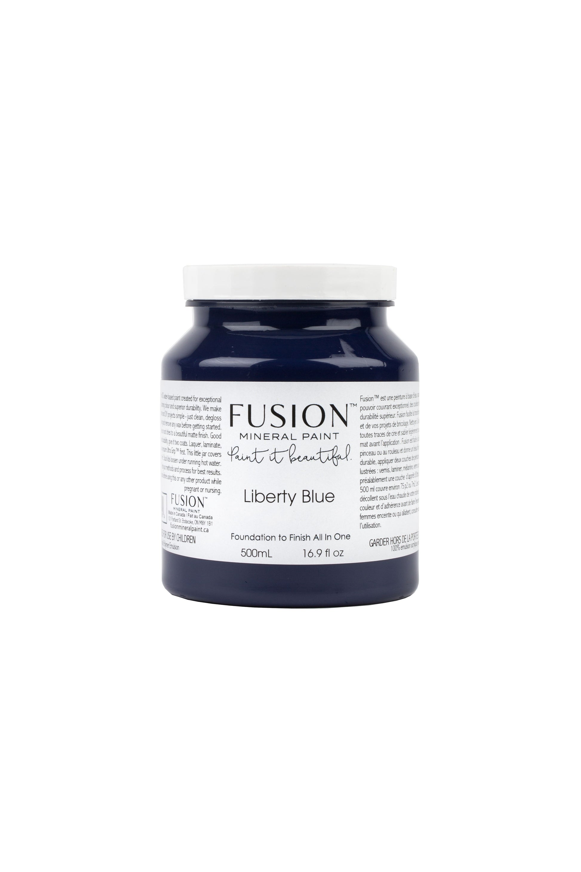 Liberty Blue Fusion Mineral Paint, Cobalt Blue Paint Color| 500ml Pint Size