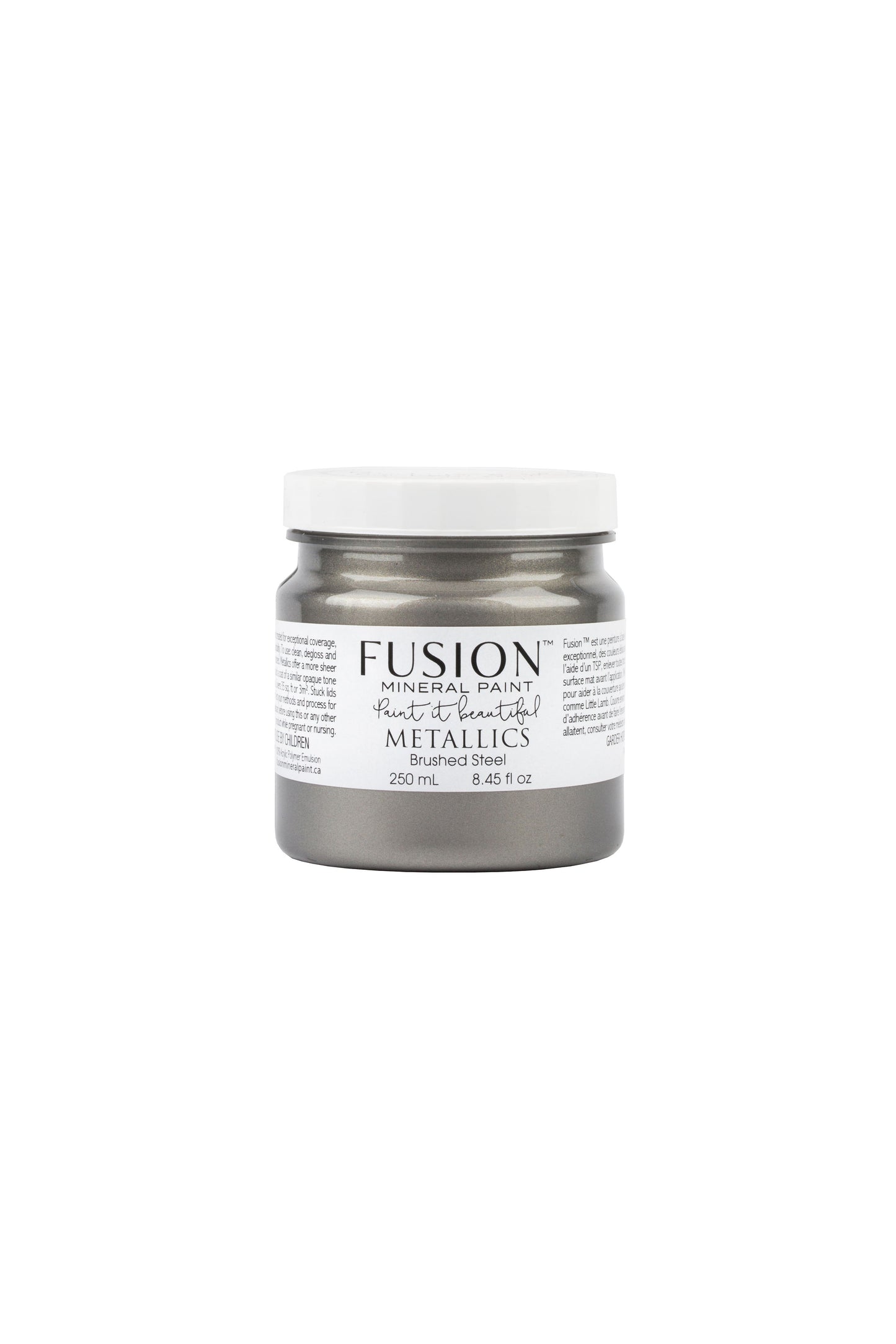 Fusion Metallics, Brushed Steel - 250 ml, Old to New Furniture