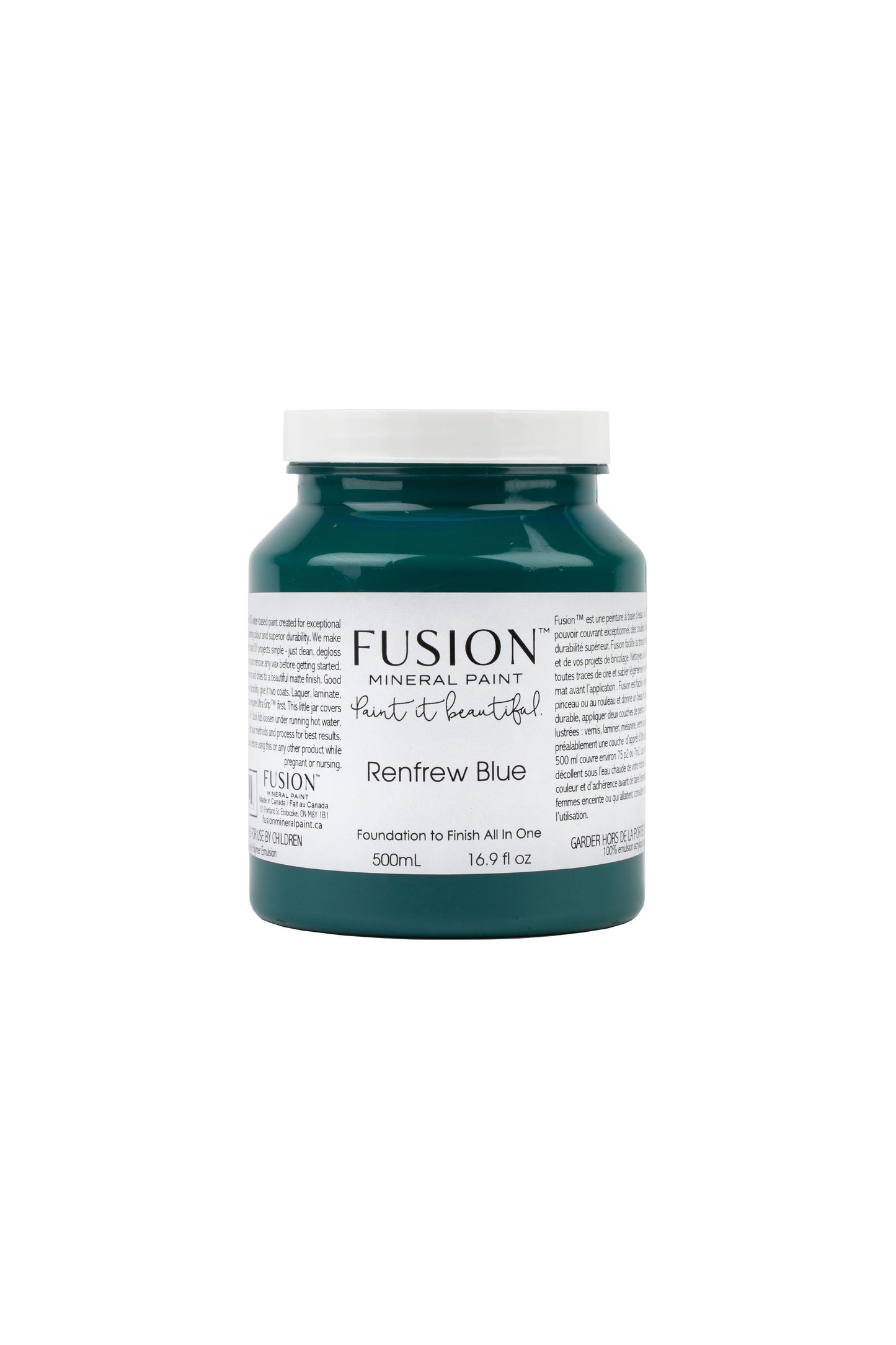 Renfrew Blue Fusion Mineral Paint, Teal Blue Paint Color| 500ml Pint Size