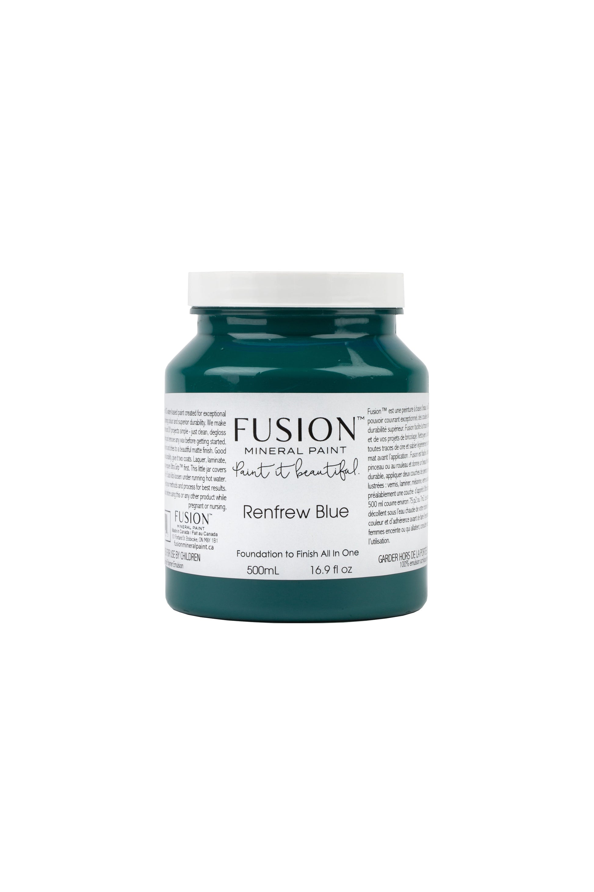 Renfrew Blue Fusion Mineral Paint, Teal Blue Paint Color| 500ml Pint Size