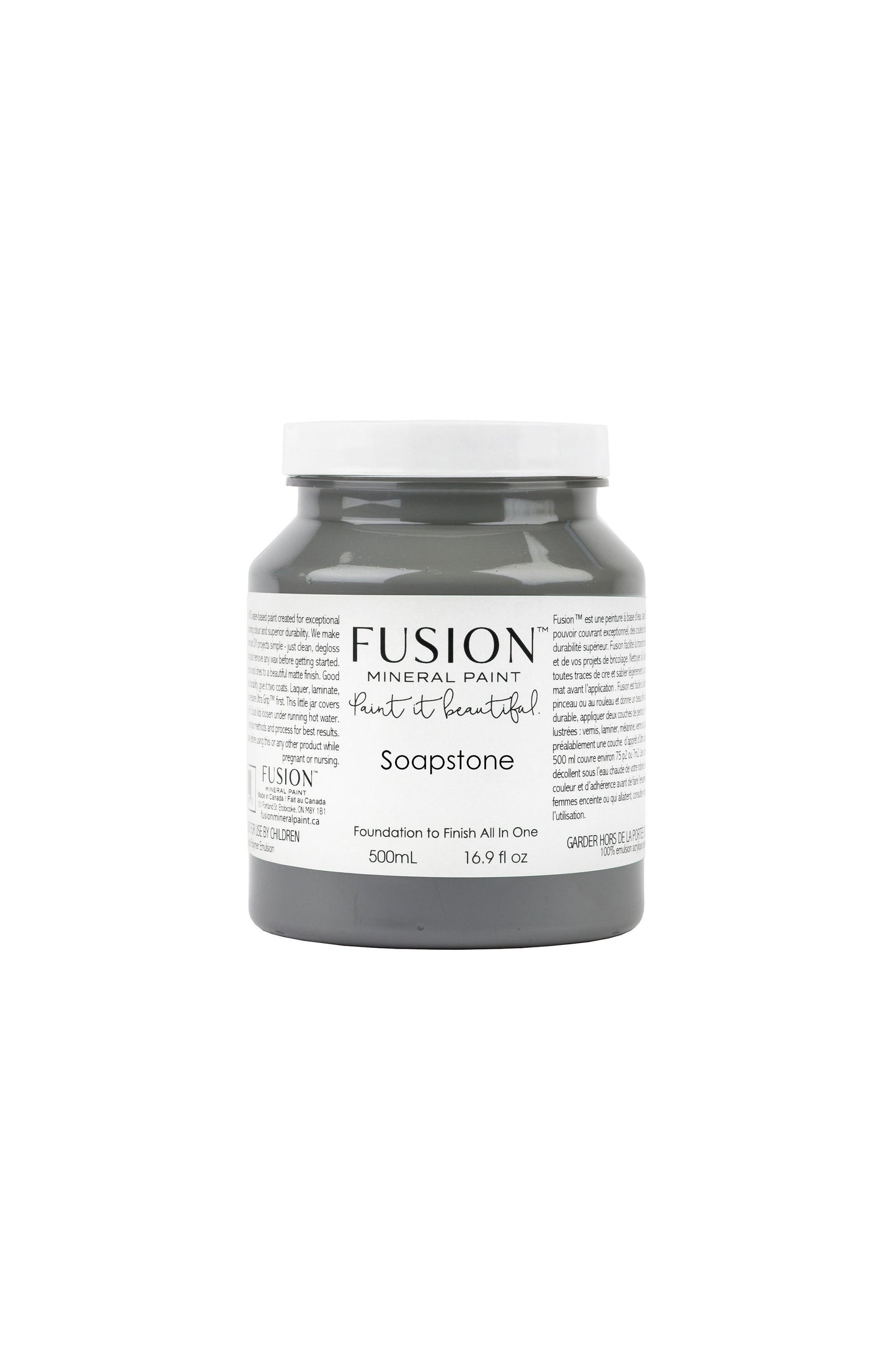 Soapstone Fusion Mineral Paint, Mid-Tone Grey  Paint Color| 500ml Pint Size