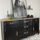 Sideboard Cabinet, Dining Room Storage, Coal Black Fusion Mineral Paint, Old to New Furniture & Decor