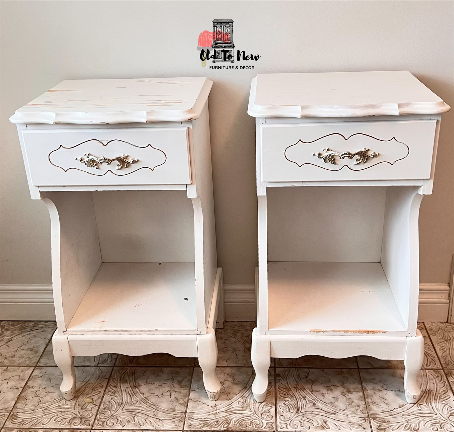 2 bedside tables French Provincial