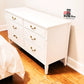 White 6 Drawer Solid Wood Dresser