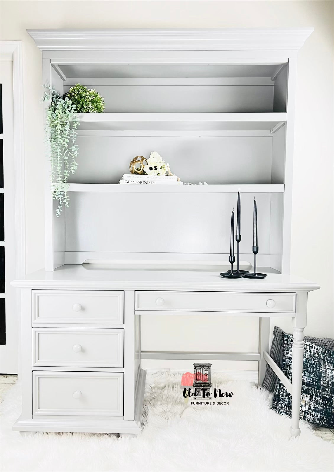 Desk & Book Shelf Painted with Little Lamb from Fusion Mineral Paint
