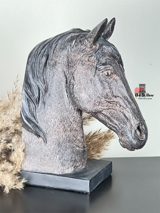 Horse Head Sculpture, Book End, See it at Old to New Furniture & Decor