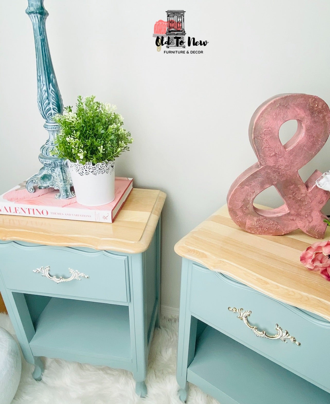 Painted set of French Provincial End Tables