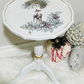 White and Gold Accent Table with Reindeer, Ever Green & Pine Cone "When Christmas Comes"  see it as Antique Furniture