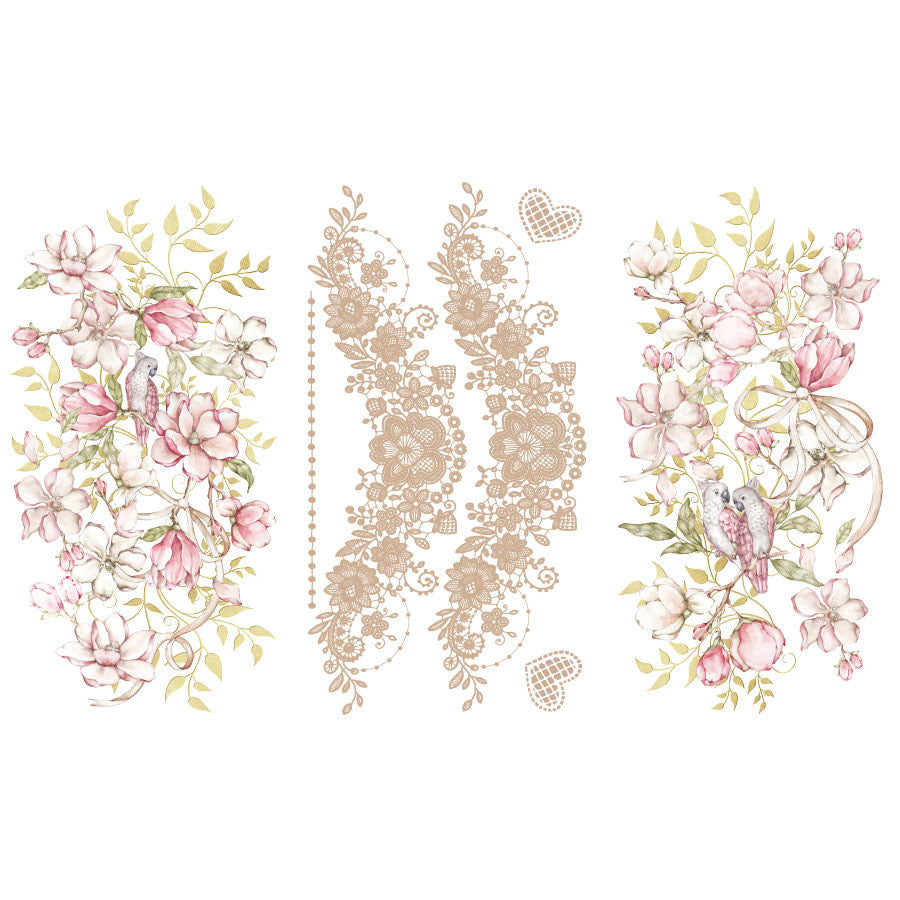 Hokus Pokus; Love Birds – Large Transfer – 6 Sheets