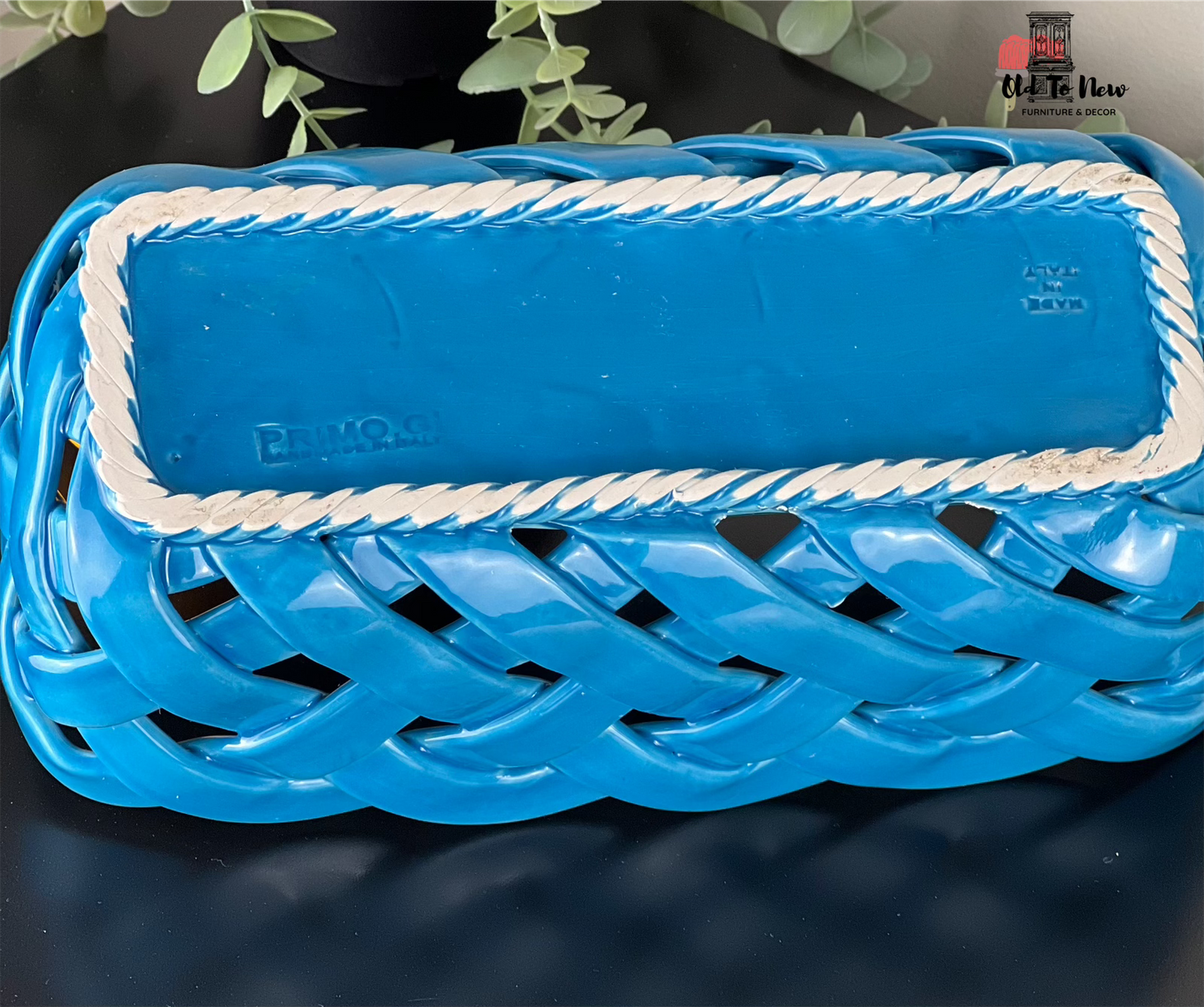 Primo'GI Ceramic Woven Latrice Basket, Home Decor, Old To new Furniture & Decor