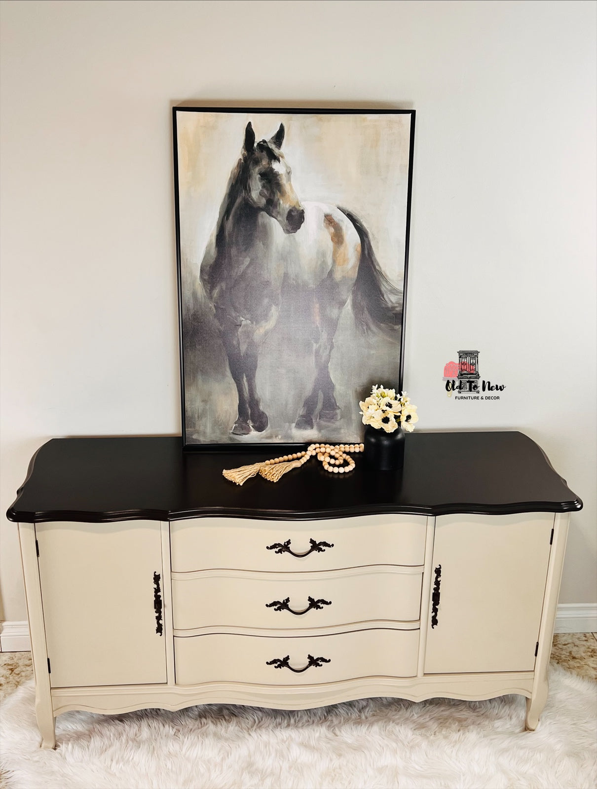 French Country Modern  Sideboard; Old to New Furniture & Decor