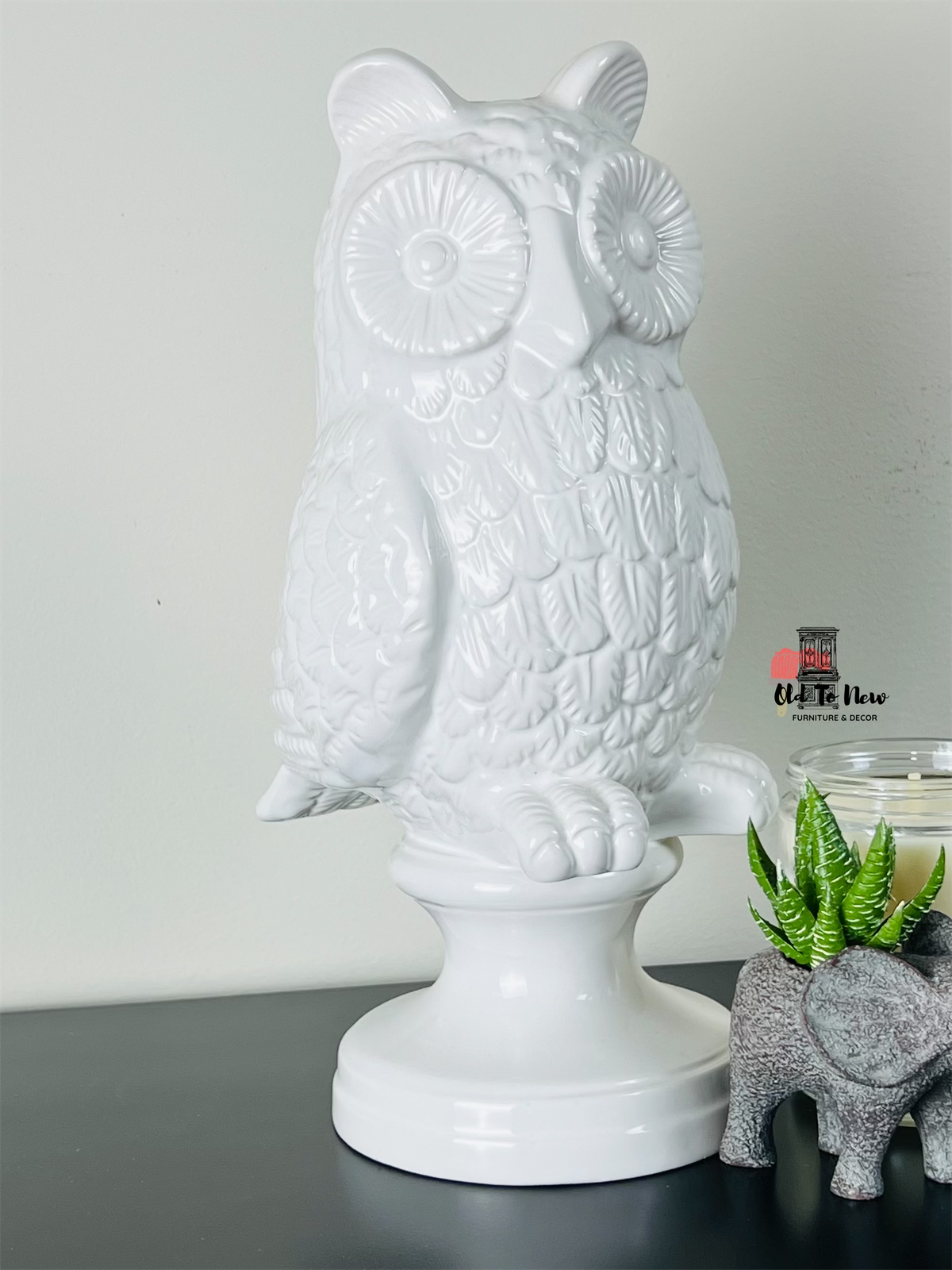 Modern Home Decor, Ceramic Owl, Old to New Furniture & Decor