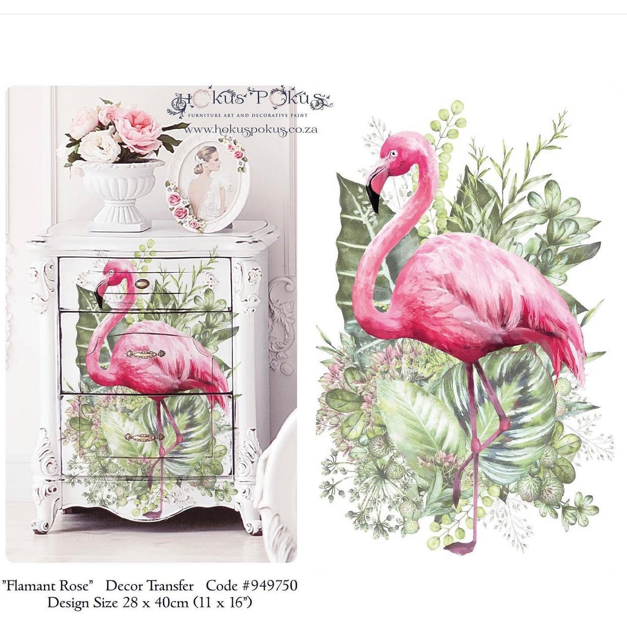 Hokus Pokus Transfer - Flamant Rose Furniture Transfer