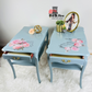 French Provincial Bedside Tables with Slim Single Drawer, Old to New Furniture & Decor