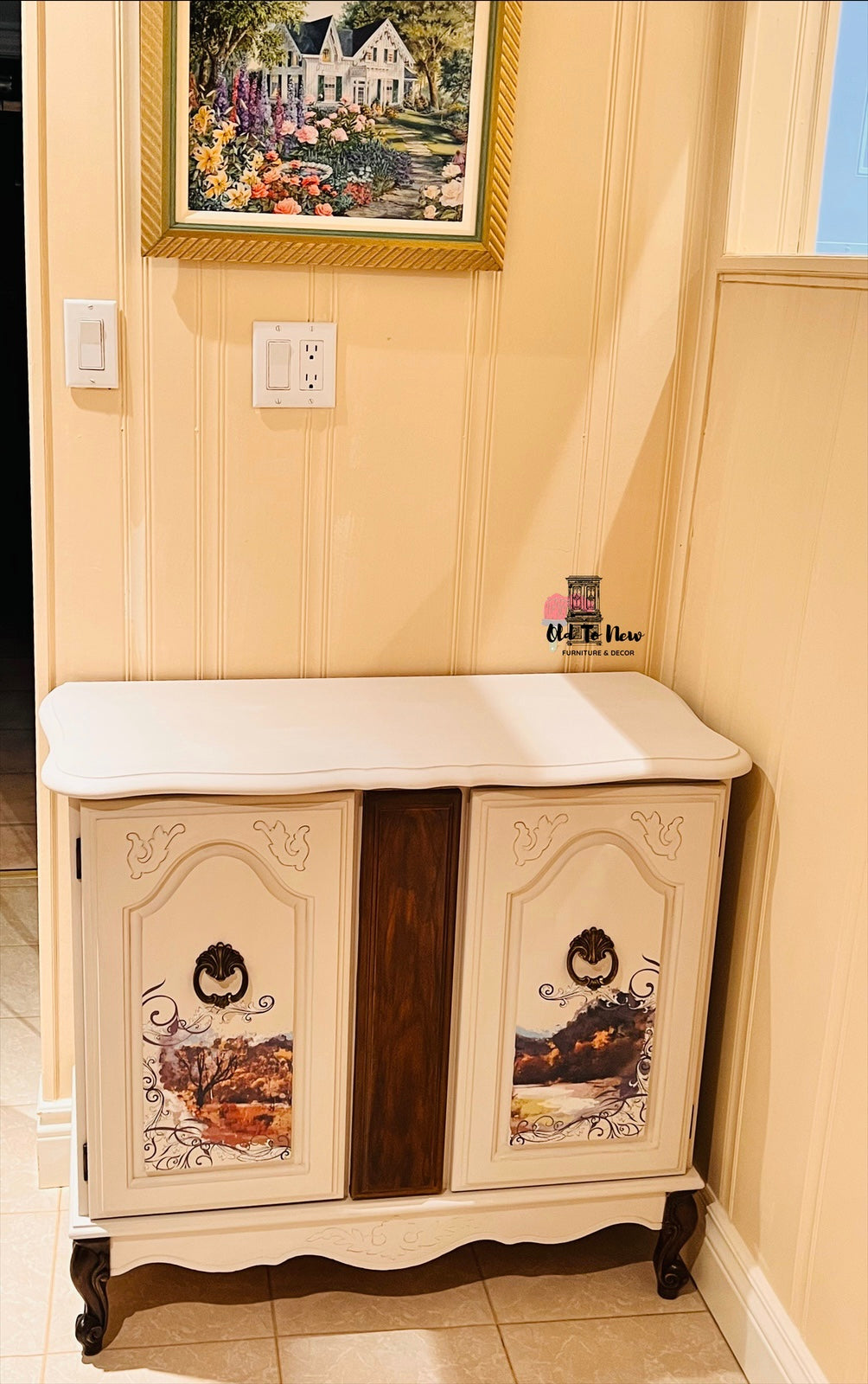 Gorgeous French Provincial Cabinet Sideboard Painted Beige with Annie Sloan Chalk Paint