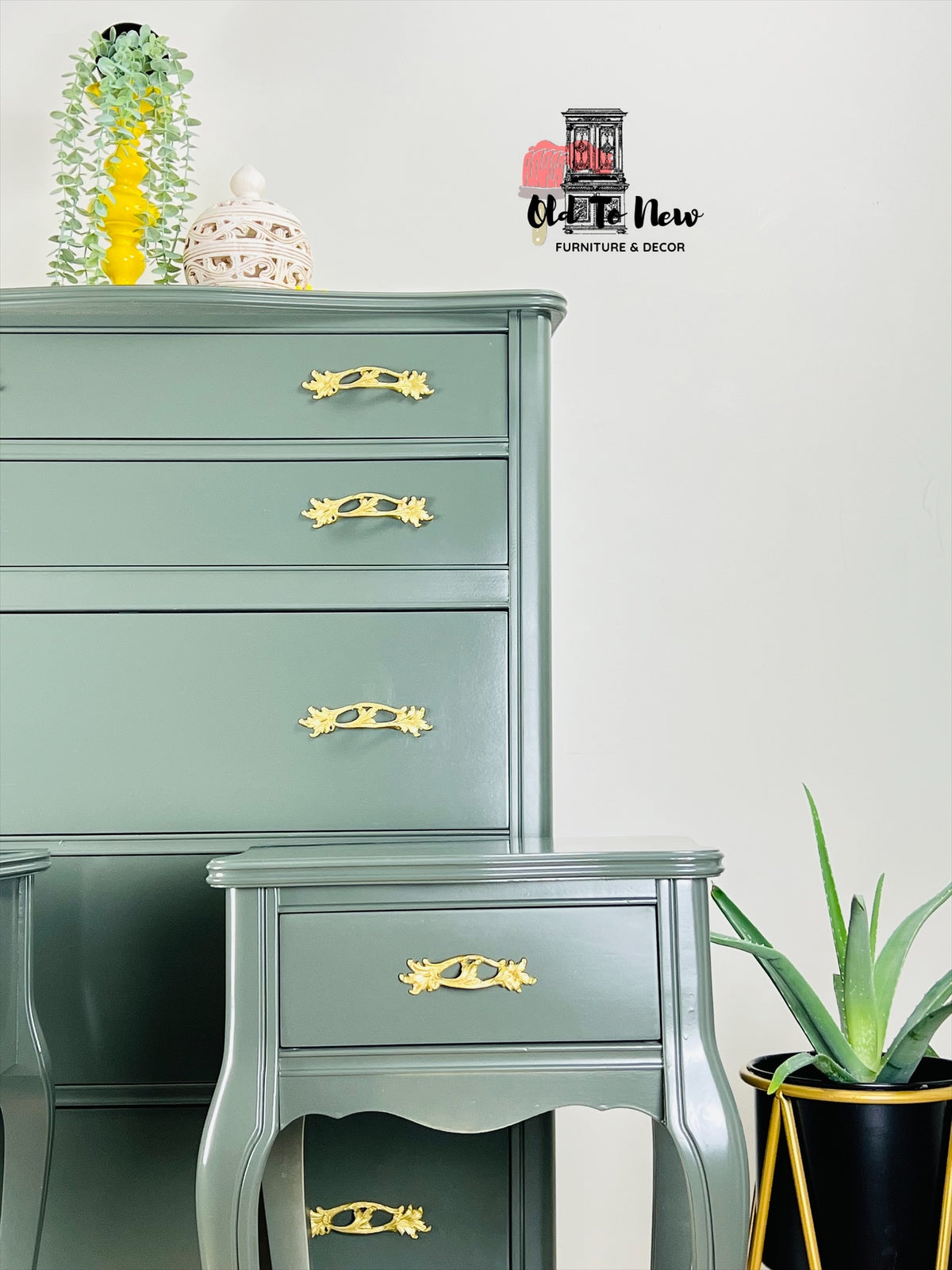 Frece Provincial Tall Dresser and End Tables; Old to New Furniture & Decor