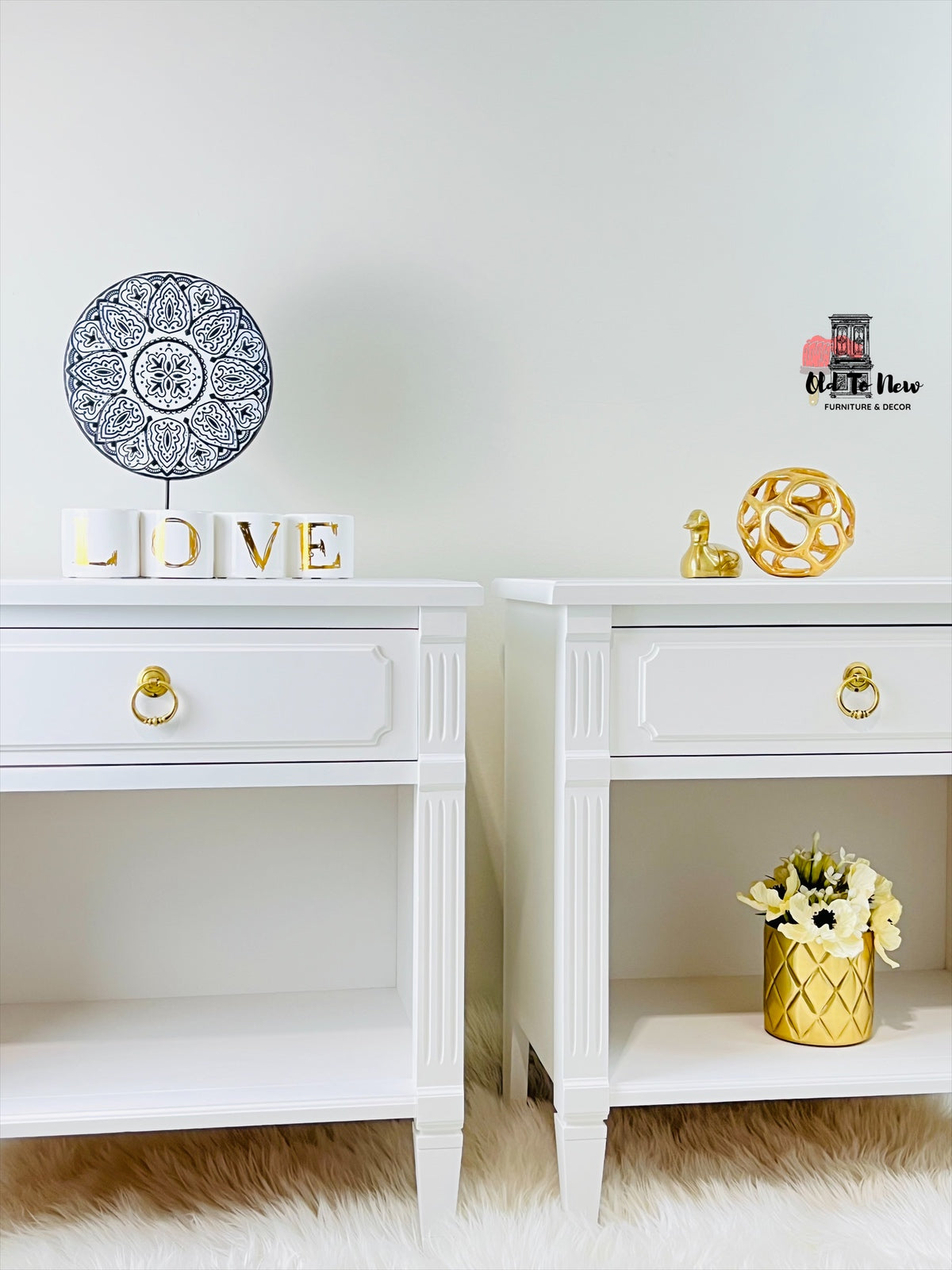 White End Tables; Victorian Lace | Old to New Furniture & Decor