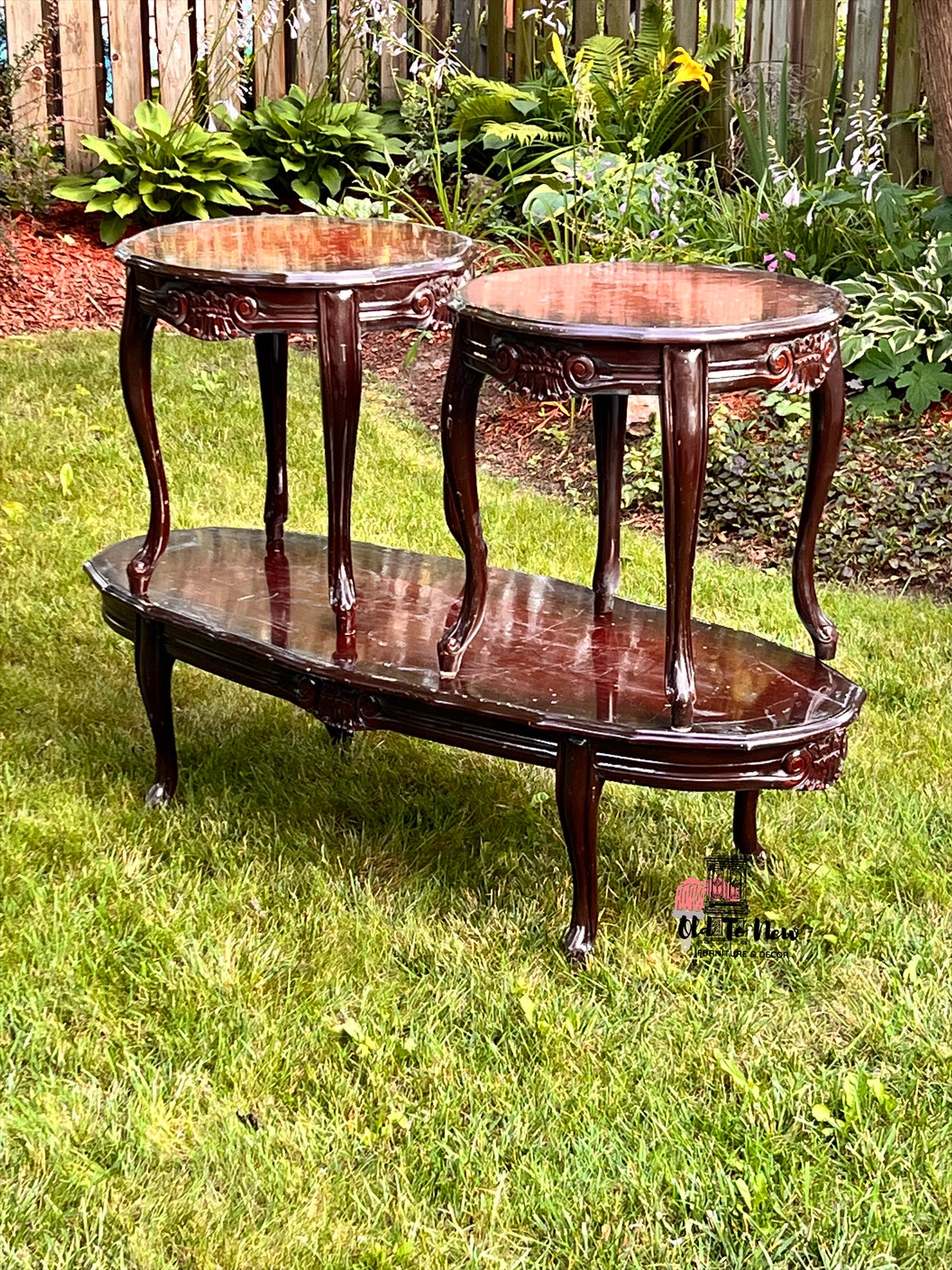 French Provincial End Tables & Center Table; Old to New Furniture & Decor