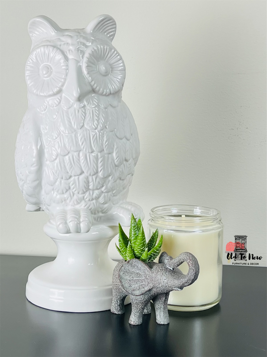 White Ceramic Owl Home Decor, Old to New Furniture & Decor