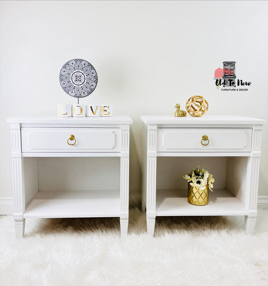 Night Stands, Victorian Lace Fusion Mineral Paint |Old to New Furniture & Decor