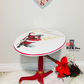 Christmas accent table red, white & gold a Canadian tradition at Christmas  time