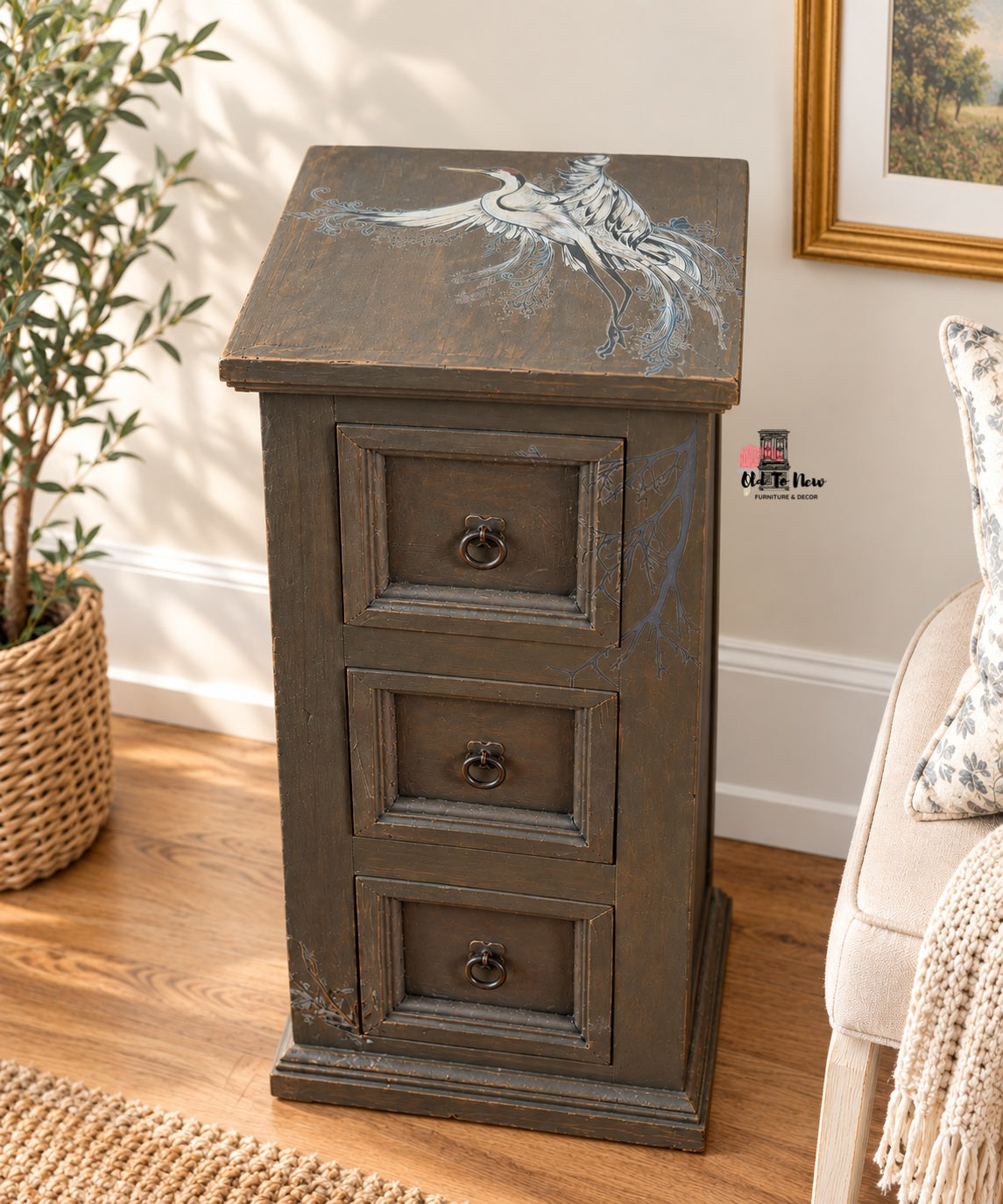 Vintage Three-Drawer Cabinet, One-of-a-Kind Character