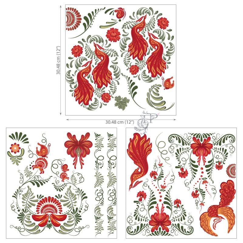 Hokus Pokus Petite Transfer - Phoenix – 3 Sheets