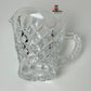 Vintage Diamond Cut Glass Pitcher