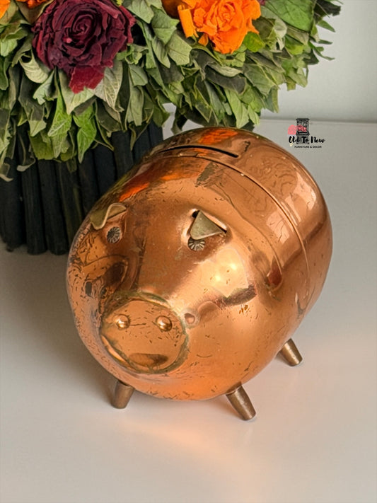 Vintage Coppercraft Guild Copper Piggy Bank