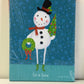 Light-Up Wendy Wiinanen "Let It Snow" Whimsical Snowman Stretched Canvas Wall Art