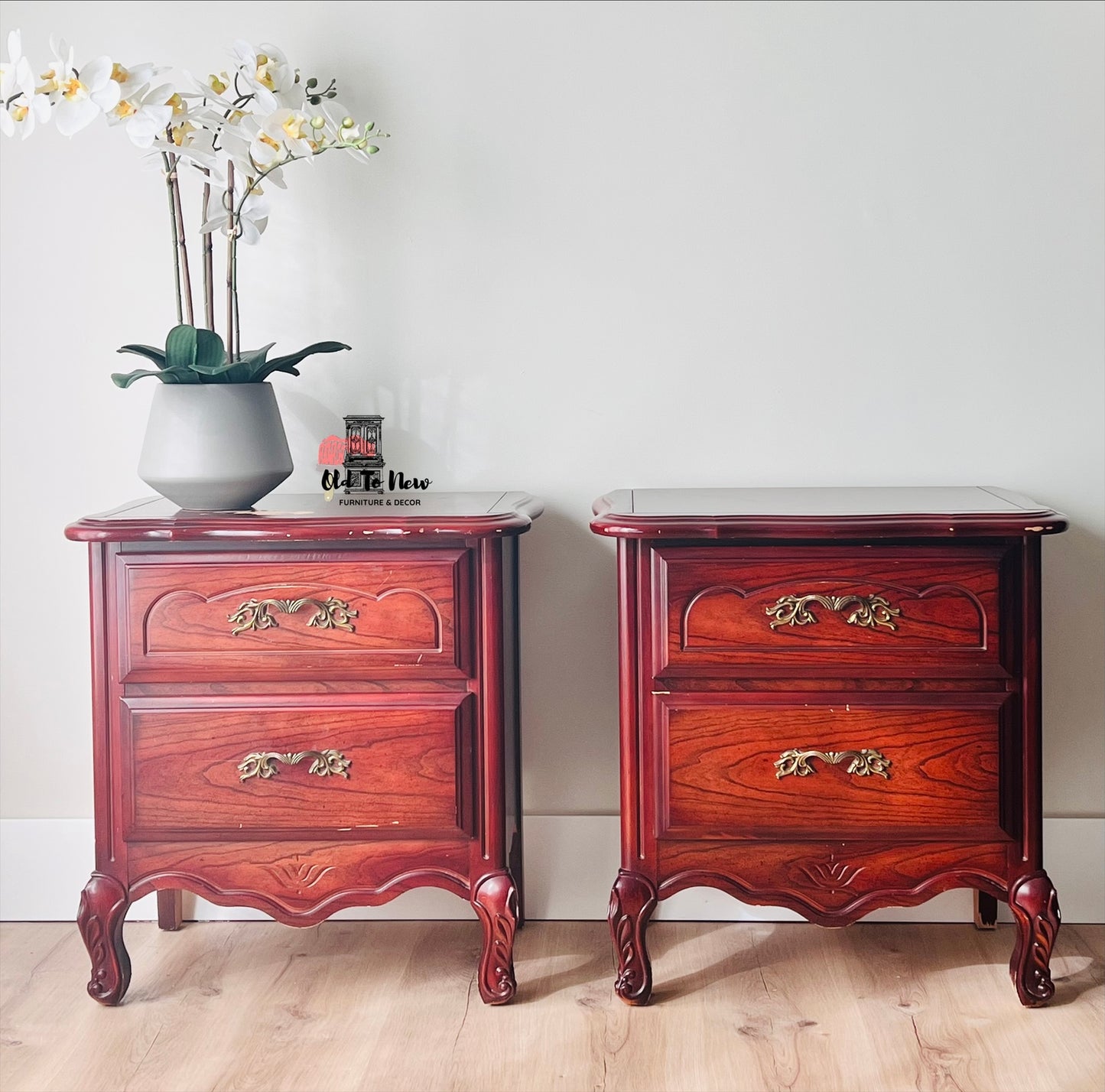 Unfinished French Provincial End Tables, Select Paint Color and Customize These Tables.