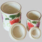 Vintage 3D Ceramic Grape Canister Set of 2 – Embossed Tuscan Kitchen Storage Jars