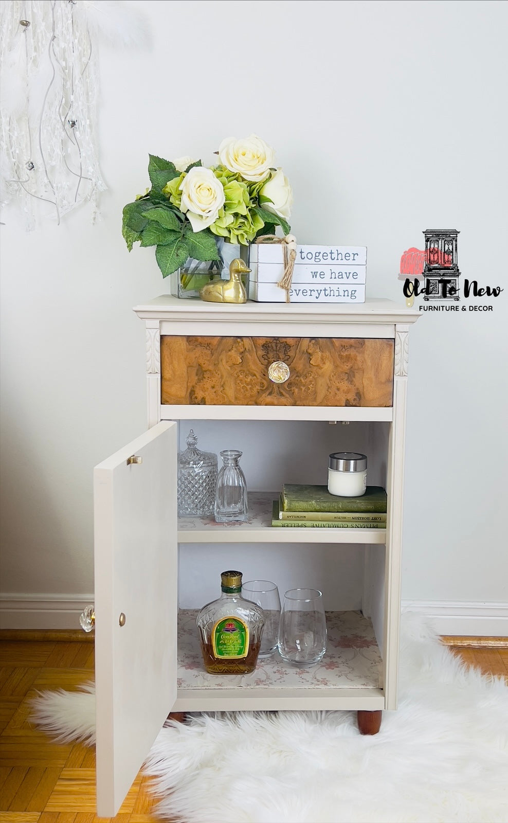 Storage Cabinet with Shelves; Old to New Furniture & Decor