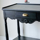 Black and Gold Console Table with Drawer for Entryway