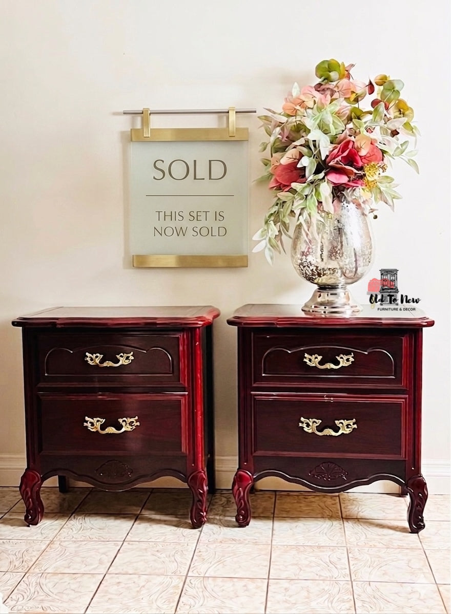 Unfinished French Provincial End Tables, Select Paint Color and Customize These Tables.