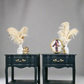 Pair of Elegant & Beautiful French Provincial Charcoal End Tables, Painted with Ash from Fusion Mineral Paint